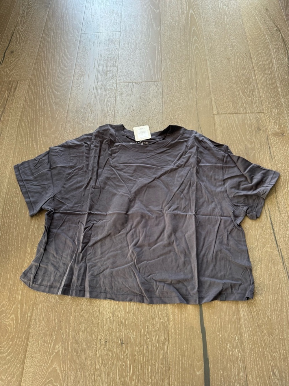 Fabletics cotton Boxy Short Sleeve Tee in Charcoal